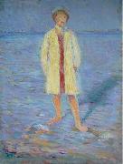Johannes Martini Madchen im Watt, oil painting